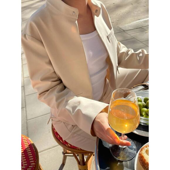 Djerf Avenue Day-to-day Cropped Jacket - S - Cream - Picture 6 of 6